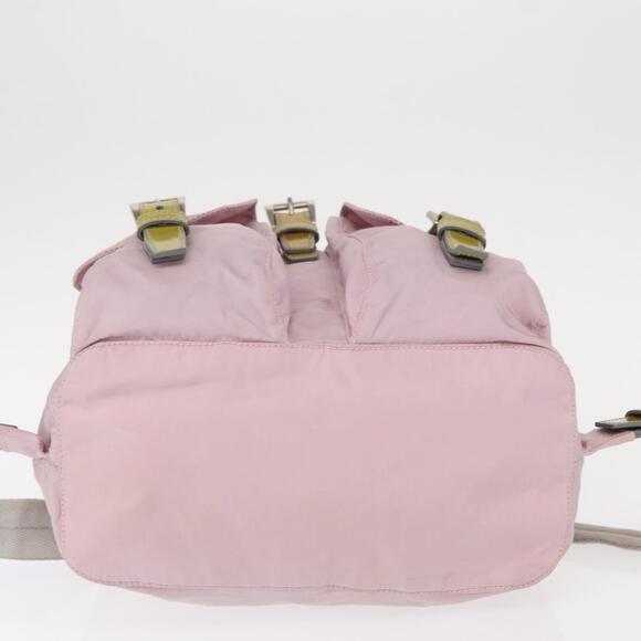 PRADA Backpack Nylon Pink Silver Auth 153366 main image 9